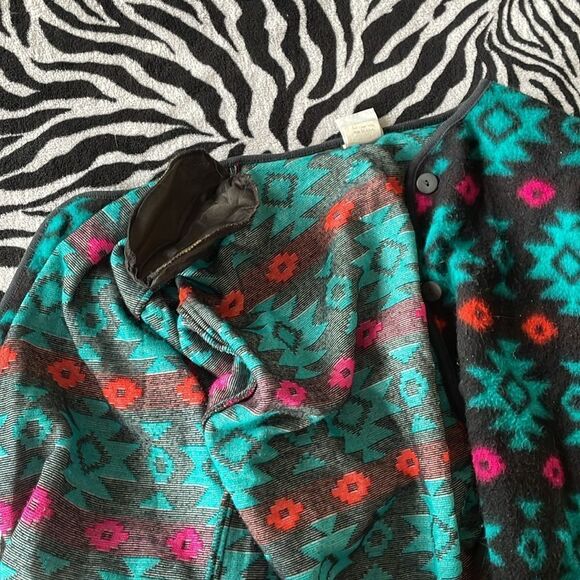 David Wayne’s women vintage fleece cardigan jersey open button cardigan 80s 90s - Picture 9 of 10